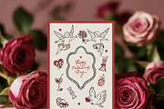 BE MY VALENTINE romantic line art, a Decorative Illustration by long summer (Thumbnail 2 of 14)