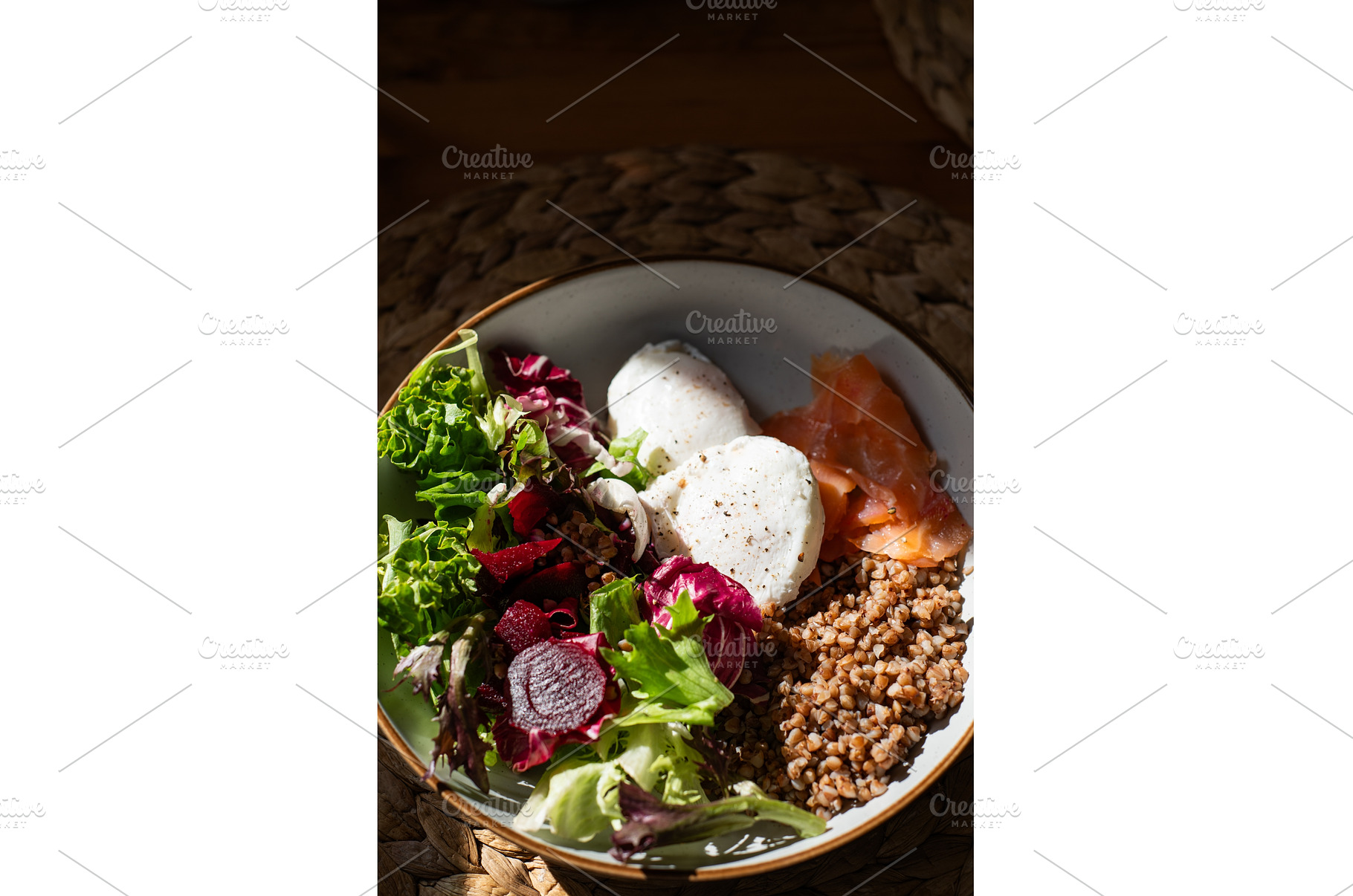 Healthy and balanced breakfast, a Food & Drink Photo by MAnuta