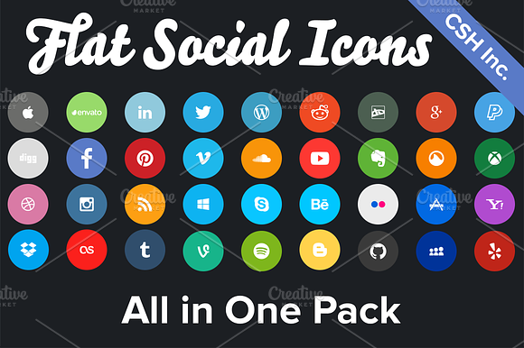 Rounded Social Icons