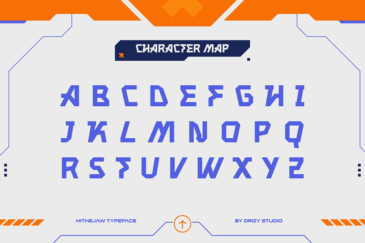 Hithejaw - Modern Experimental Font, a Sans Serif Font by Drizy (Photo 3 of 10)