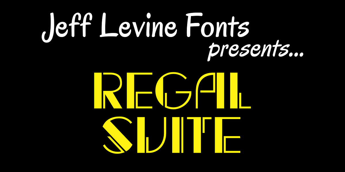 Regal Suite JNL, a Font by Jeff Levine Fonts