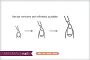 Minimal nail icons, an Outline Icon by Picture Window (Thumbnail 4 of 5)