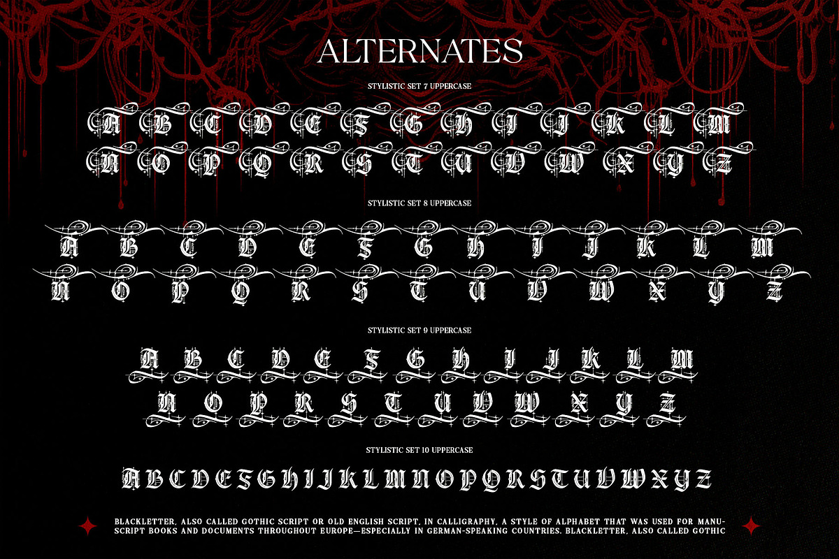 Gryphire Black Typeface, a Blackletter Font by alit design (Photo 16 of 20)