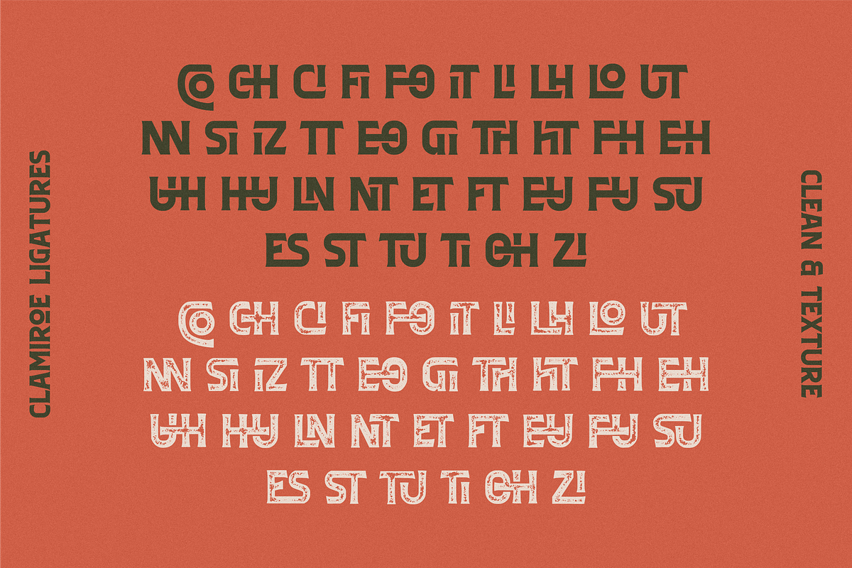 Clamiroe Vintage Typeface, a Serif Font by 24Design Studios (Photo 8 of 10)