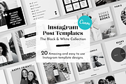 The Black & White Instagram Template, a Social Media Template by thetrendytemplate (Thumbnail 1 of 5)