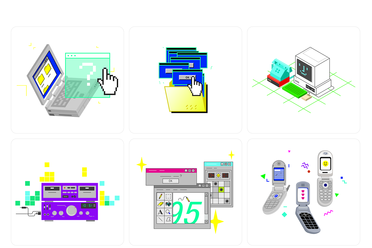 90s Illustrations, a Templates & Theme by Craftwork (Photo 5 of 7)