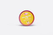Ice Cream Tub Mockup - 8 views, a Packaging Mockup by Illusiongraphic (Thumbnail 3 of 19)