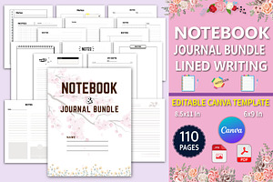 Notebook & Journal Bundle, a Stationery Template by Designmela01