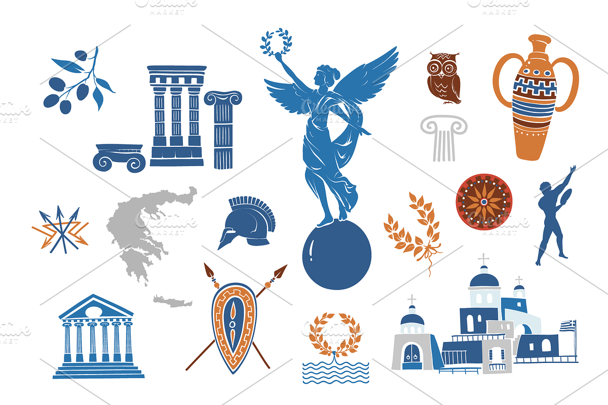 Ancient Greek Illustrations & Decor, a Decorative Illustration by Adiemus (Photo 2 of 9)