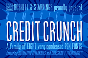 Credit Crunch - ultra tall pen font, a Handwritten Font by Comicraft Fonts (Thumbnail 1 of 5)