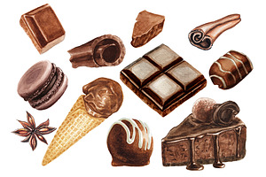 Watercolor delicious collection