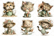 Whimsical Summer Cat Clipart PNG, an Illustration by Black Bird Studio (Thumbnail 4 of 5)