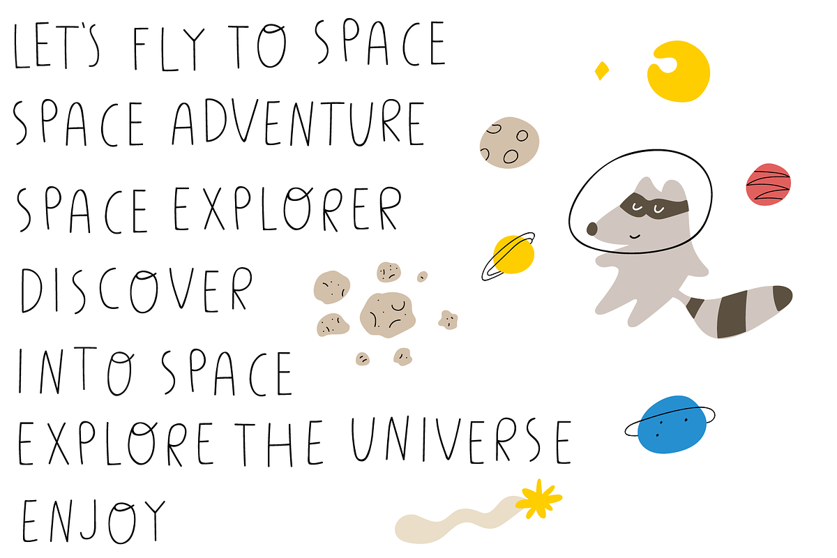 Into space, an Animal Illustration by cutelevindesign (Photo 3 of 7)