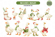 Christmas Goose Watercolor Set, an Illustration by TatiMockup (Thumbnail 2 of 8)
