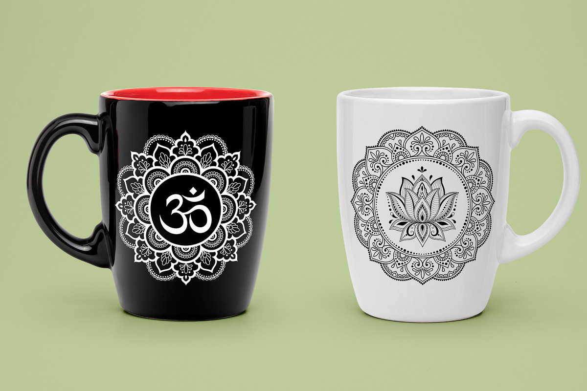 Mandala and Lotus flowers, an Illustration by Katika Shop (Photo 5 of 6)