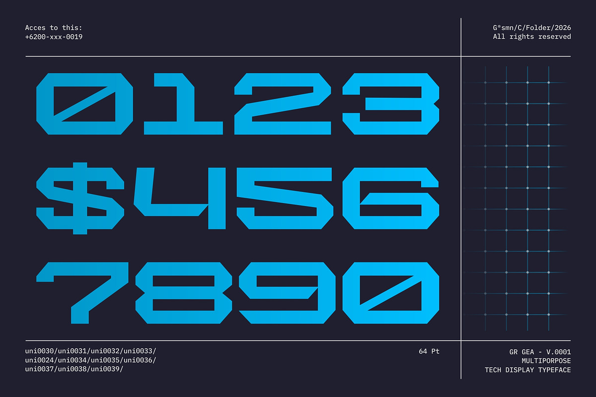GR GEA – Tech Display Typeface, a Sans Serif Font by Garisman Std (Photo 4 of 19)