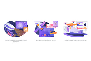 AI-Powered Ocean Monitoring Tools, a Technology Illustration by Visual Generation