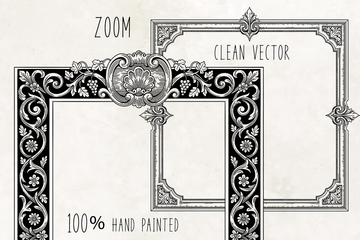 CASTLE STYLE FRAMES - vector kit, a Decorative Illustration by My Space Garden (Photo 3 of 8)