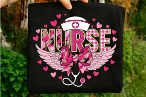 Valentine coquette Nurse Png, an Illustration by Libby Wishes
