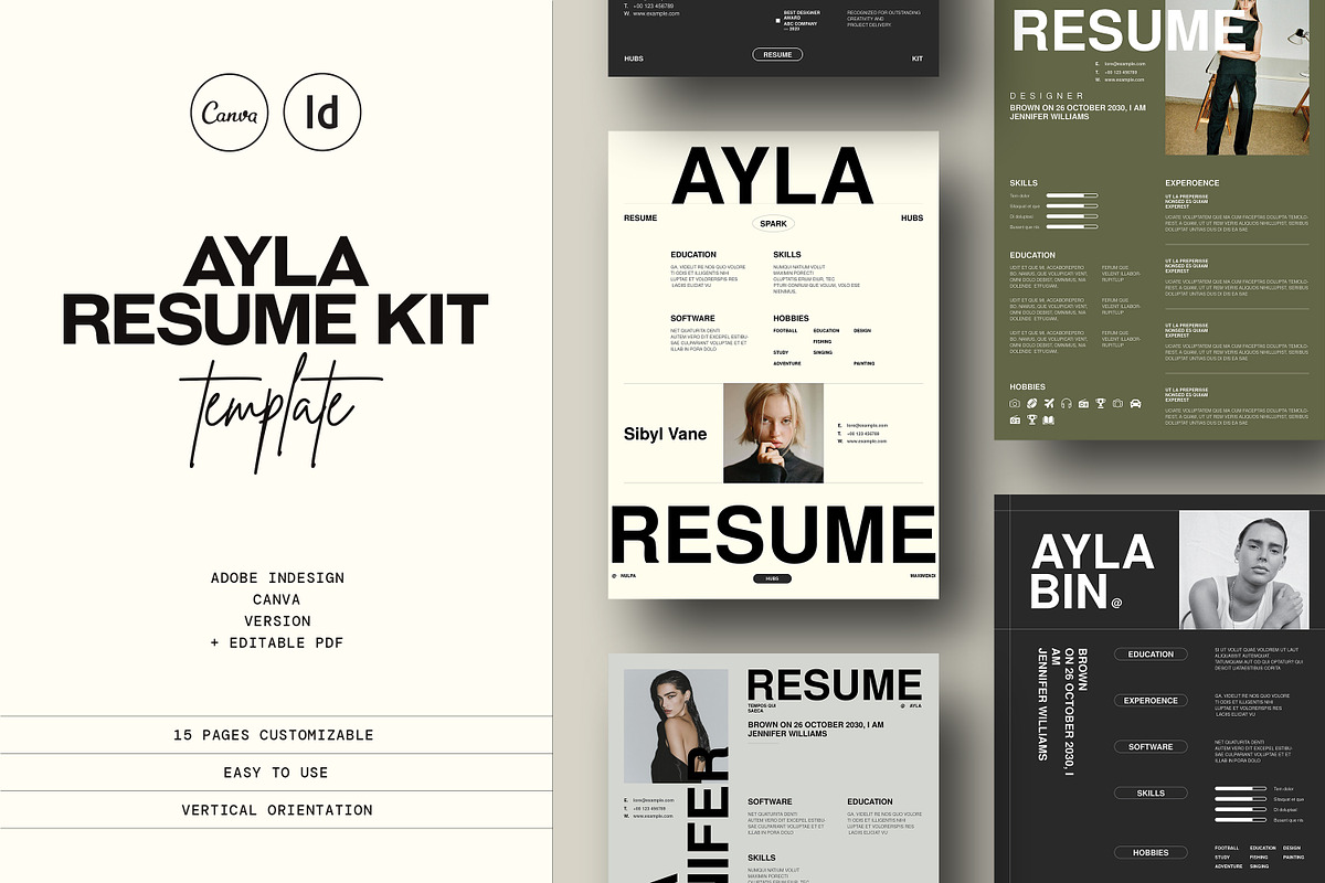 AYLA | Resume Kit, a Resume Template by SparkPro (Photo 1 of 7)