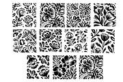 DOODLE FLORAL PATTERNS 20 SVG, a Pattern Graphic by SketchArtStudio (Thumbnail 3 of 3)
