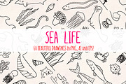 Sea Animals - 60 Ocean Vector Bundle, a Decorative Illustration by Violet LeBeaux (Thumbnail 2 of 3)