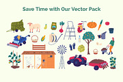 Farming Life Illustration Vector, an Object Graphic by 35lab (Thumbnail 3 of 6)