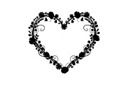 Floral Heart Frame Silhouette Pack, an Illustration by Artivon (Thumbnail 22 of 49)