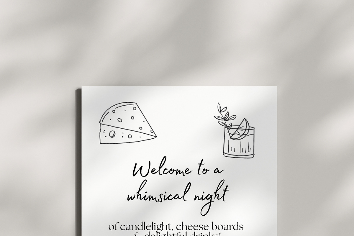 Whismical Dinner Line Art, a Decorative Illustration by Cocoa studio by Eliza M (Photo 8 of 8)