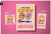 Dessert Store Open Flyer, a Flyer Template by Neermana (Thumbnail 1 of 4)