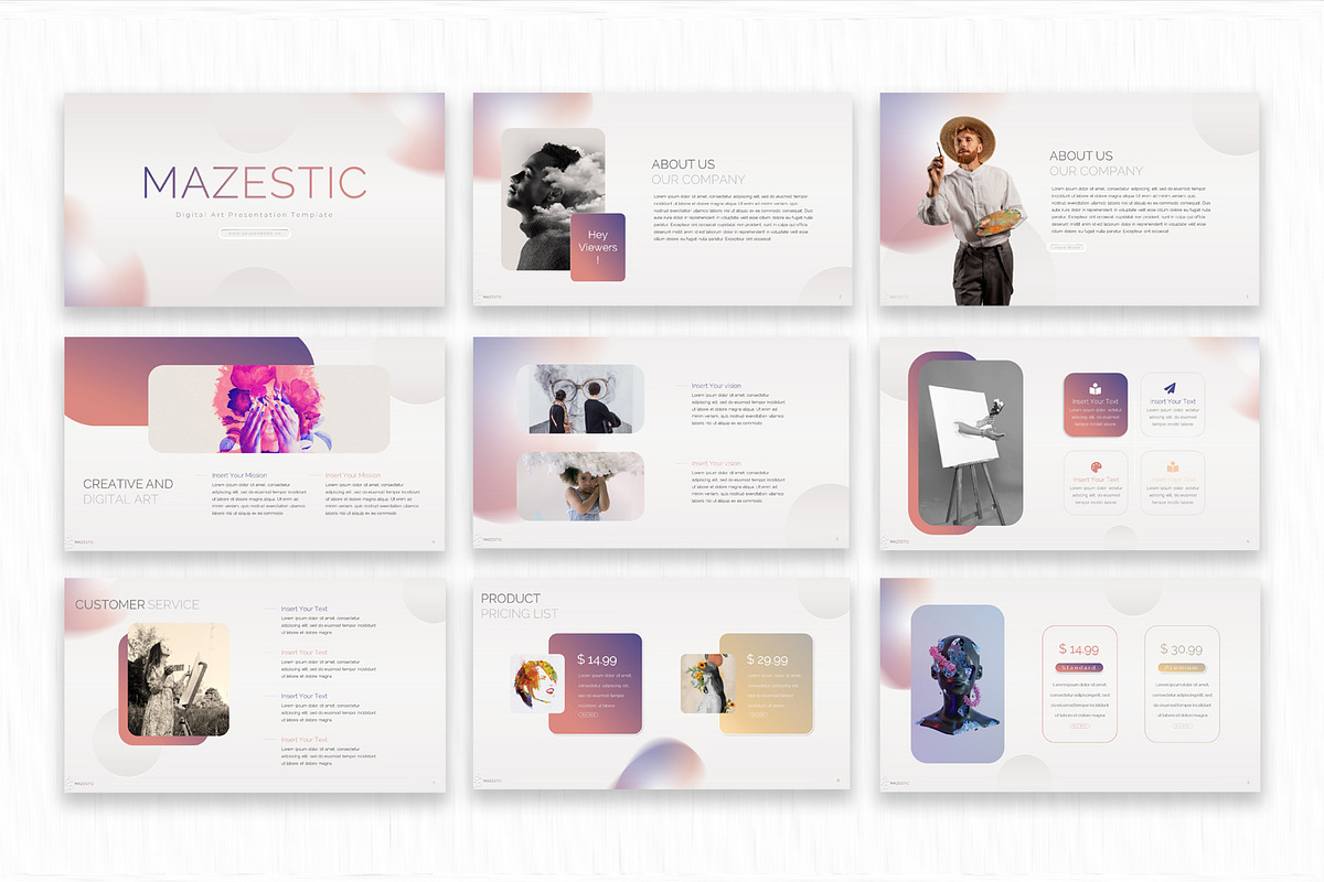 Mazestic Digital Art Presentation, a Presentation Template by SlideStack (Photo 2 of 5)