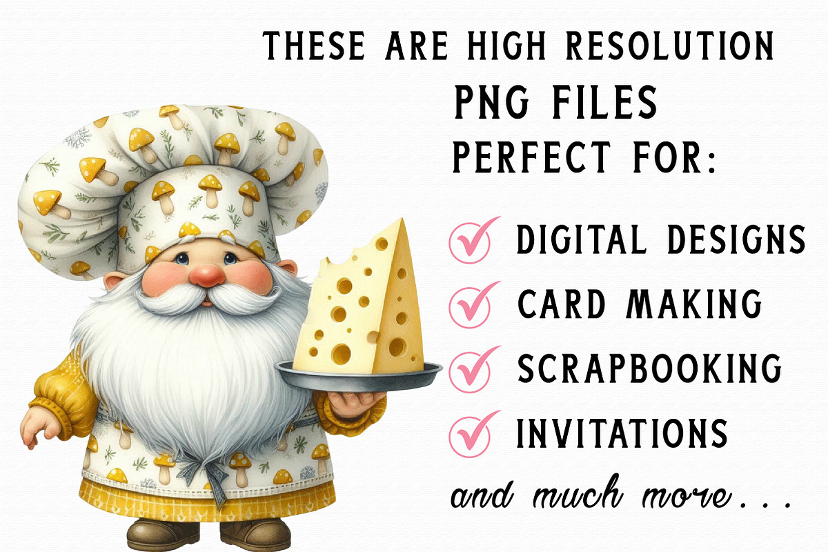 Chef Gnome Clipart, an Illustration by Libby Wishes (Photo 2 of 9)