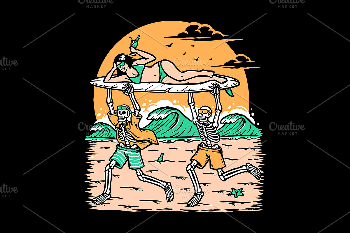 having fun on the beach, a Person Illustration by gunaonedesign (Photo 1 of 6)