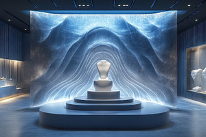 Modern Jewelry Display with abstract, a Background Photo by Pixeness Studio