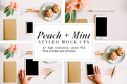 Peach + Mint Styled Mockups, a Social Media Template by Brand Strategy Co. (Thumbnail 1 of 6)