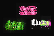 Neon Brush Gothic Text Effect, a Layer Style Add-On by Matsero (Thumbnail 2 of 4)