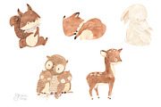 BOHO WOODLAND animals. Watercolor, an Animal Illustration by OlliArtDesign (Thumbnail 9 of 11)