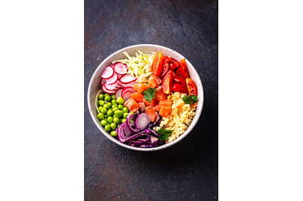 Balanced healthy bowl with