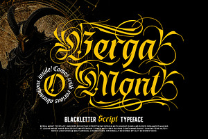 Berga Mont Typeface, a Blackletter Font by alit design