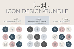 Linestyle Icon Design Bundle Music, an Outline Icon by pepulousdsg