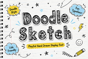 Doodle Sketch, a Slab Serif Font by Wow Magic