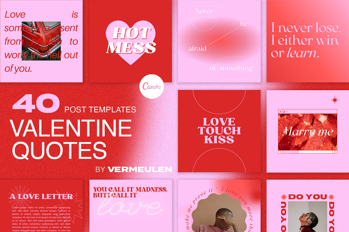 Instagram Social CANVA Valentine, a Social Media Template by Vermeulen Design Studio (Photo 1 of 5)