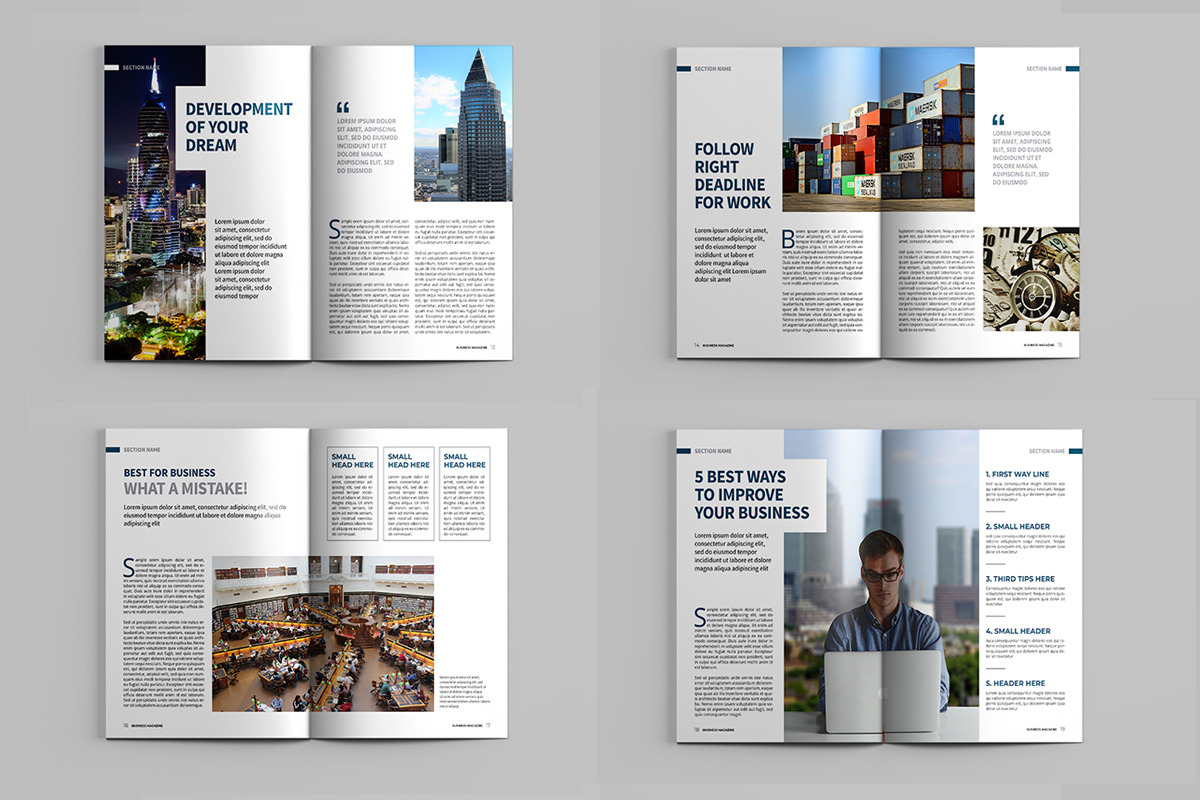 Business Magazine Template, a Magazine Template by xtratimebd (Photo 4 of 4)