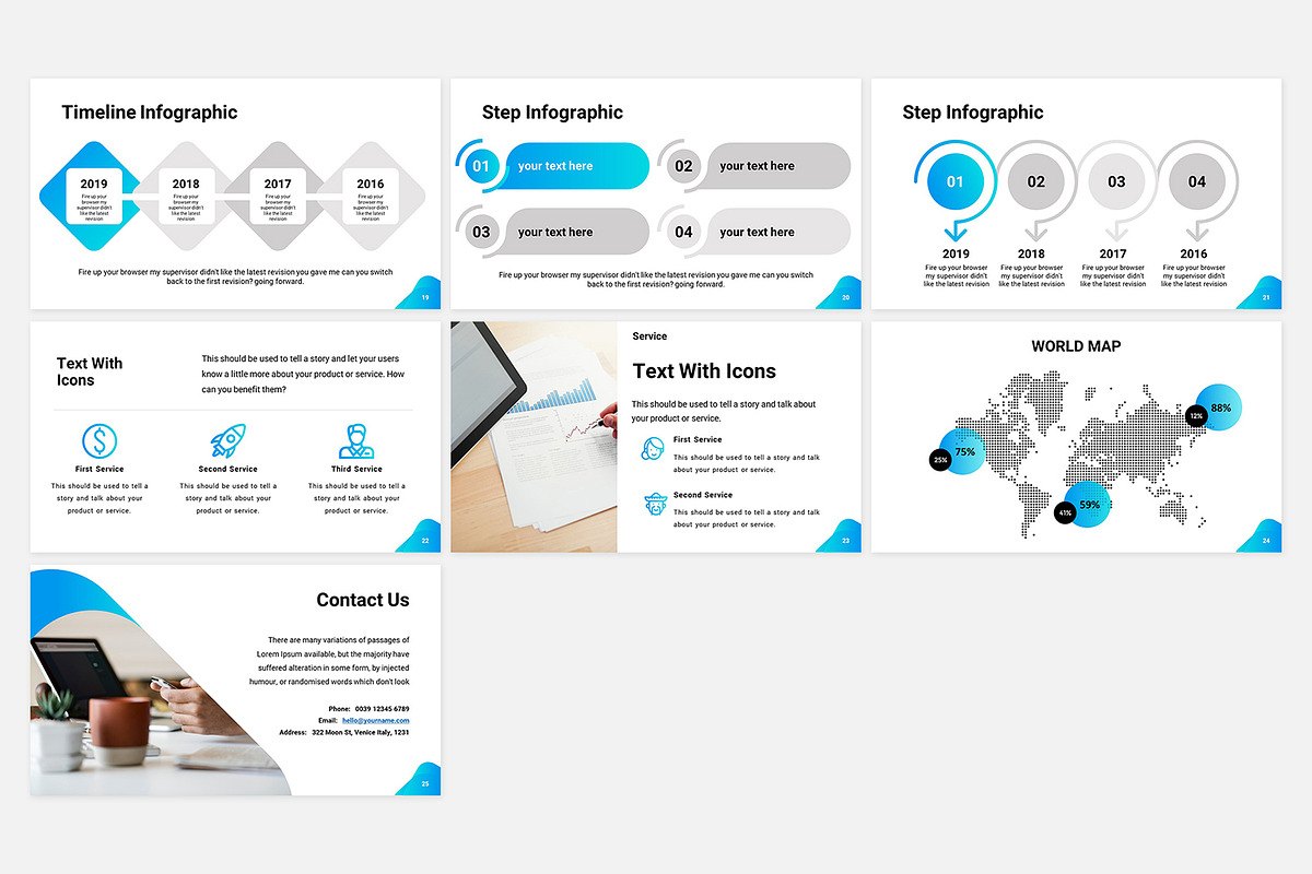 Light Blue Business Powerpoint, a Presentation Template by Fitra Noor (Photo 4 of 4)
