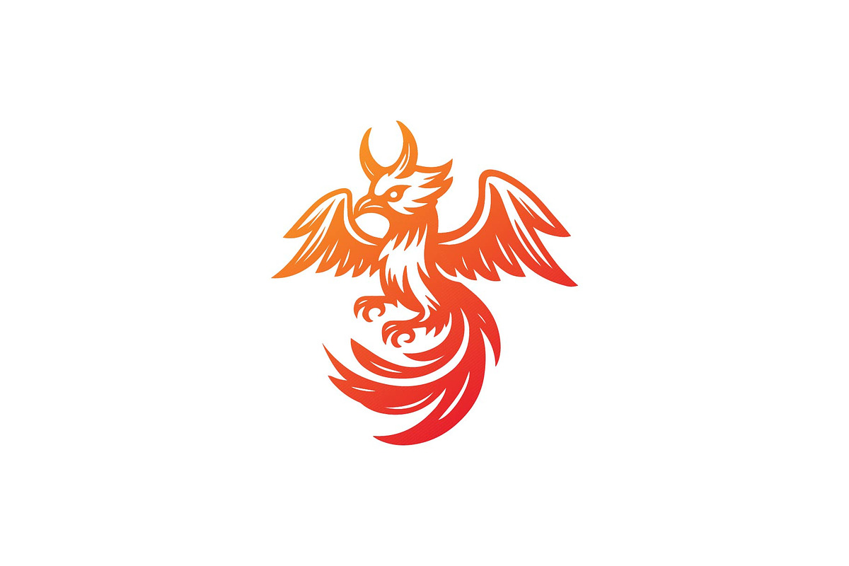 Flying Phoenix Eagle Falcon Logo, a Branding & Logo Template by funpixel
