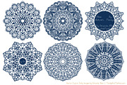 Navy Lace Doilies Clipart & Vectors, an Illustration by Amanda Ilkov (Thumbnail 3 of 4)