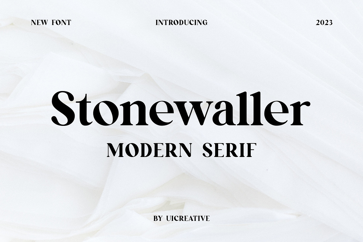 Stonewaller Modern Serif Font, a Serif Font by UICreative (Photo 1 of 12)