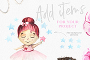 Little girls and pink flowers, a Decorative Illustration by Luba Vega (Thumbnail 4 of 7)