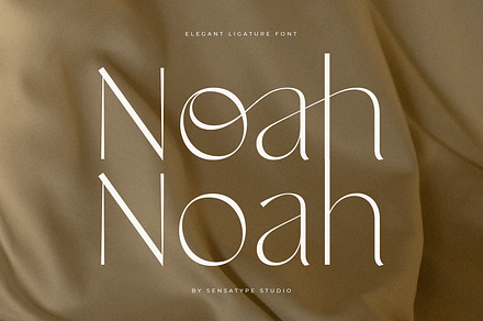 Noah - Elegant Ligature Font, a Serif Font by Sensatype