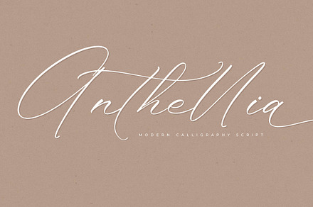 Anthellia Modern Calligraphy Script